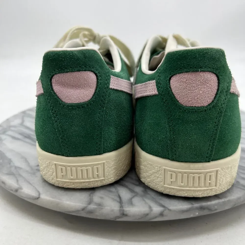 Puma Mens 13 Shoe Green Suede Clyde OG Lace Up Low Top Sneaker Retro 391962-10